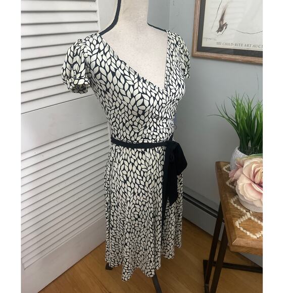 LONDON TIMES Womens Dress 4 Faux Wrap Botanical Print Spring Party Feminine - Picture 4 of 12